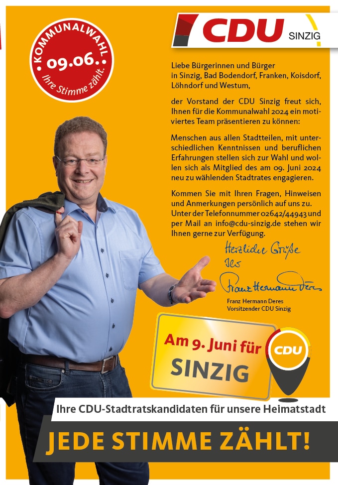 Stadtratsliste der CDU steht